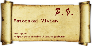 Patocskai Vivien névjegykártya