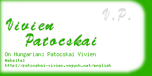 vivien patocskai business card